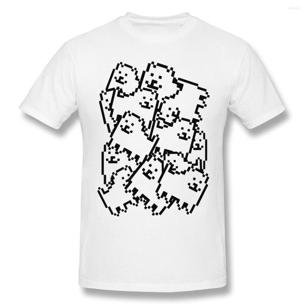 Camisetas masculinas camisa de collage de perros molesto blanco