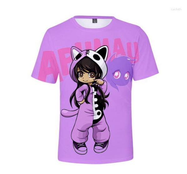 T-shirts pour hommes Aphmau Merch Chemise d'impression 3D Femmes Hommes Garçons Filles Enfants Mode d'été O-Cou Manches courtes T-shirt drôle T-shirts graphiques Streetwear