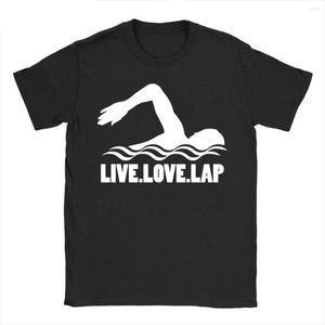 T-shirts pour hommes Vêtements Natation Sport T-shirt Hommes 2022 Live Love Lap Pool Coton T-shirt à manches courtes Mode Tops Femme Chemise Taille de l'UE