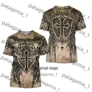 T-shirts masculins archaïque par affliction colisson 3d imprimé hommes O-cou t
