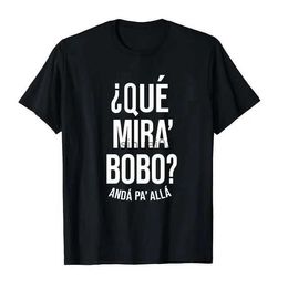 Heren T-shirts Argentinië Que Mira Bobo Grappig T-shirt voor mannen vrouwen Grappig voetbalspel Voetballiefhebber Grafisch T-shirt Top Letters Gedrukt Outfit Cadeau