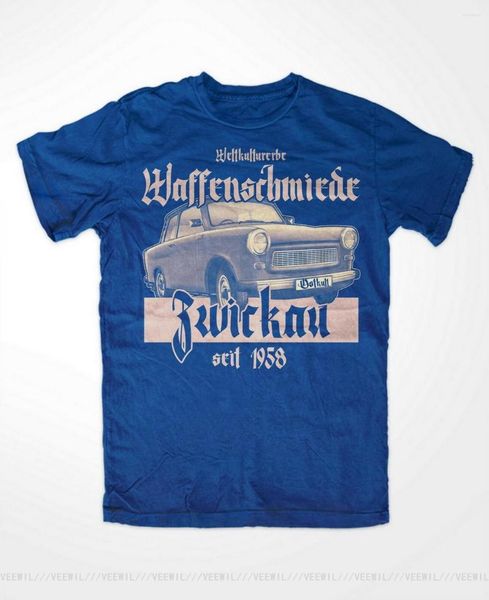 T-shirts hommes Arms Company Zwickau hauts T-Shirt bleu S51 S50 DDR Trabi carton Simson AWO saxe unisexe hommes femmes T-Shirt
