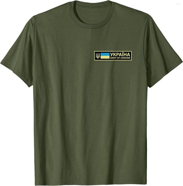 T-shirts pour hommes T-shirt de l'armée de l'Ukraine soldat ukrainien manteau bras hommes à manches courtes décontracté coton col rond chemise d'été