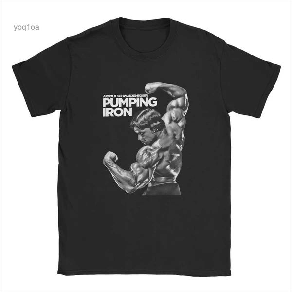 Camisetas de hombre Arnold Schwarzenegger Camisetas de hombre para el verano Ven conmigo si quieres levantar Camisetas vintage Camisetas de manga corta Tops gráficos