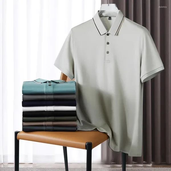 Camisetas para hombres Llegada Moda Verano Hombres Mercerizado Algodón de gran tamaño Polo de manga corta Smart Casual Plus Tamaño XL 2XL3XL 4XL 5XL 6XL7XL