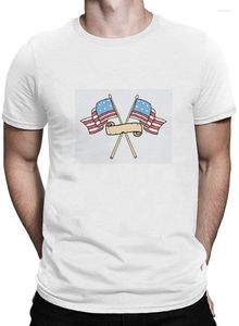 T-shirts pour hommes Arrivées 2023 Été Décoratif Drapeaux américains T-shirt à col rond T-shirt à manches courtes pour hommes