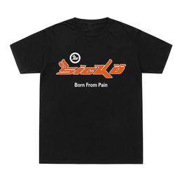 Men's T-Shirts Arrivals SICKO Born From Pain T Shirt 100% Cotton T-Shirt SICKO Hip Hop Tee Shirt O-Neck Street wear WEST Tops a230809