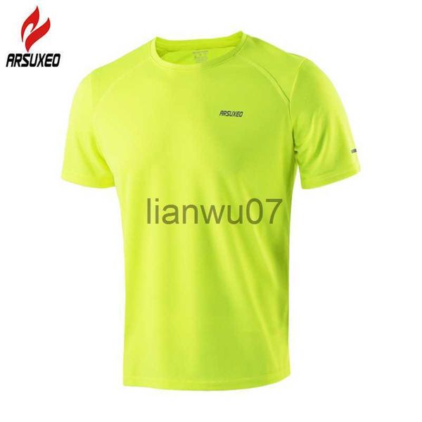Camisetas para hombres ARSUXEO Camisas para correr Hombres Mujeres Traje deportivo de manga corta Gimnasio Crossfit Fitness Soccer JerseyTraining T Shirt Jogging Sweat Shirt J230705