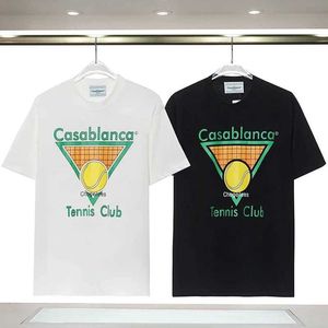 Heren T-shirts Aziatische maat tennis letter bedrukt katoen letter bedrukt T-shirt Casa Fashion Sport Contton heren T-shirt J240316