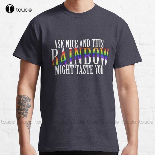 T-shirts pour hommes Ask Nice Rainbow Lgbtqia Castiel Supernatural Classic TShirt Work Shirts Custom Aldult Teen Unisex Digital Printing Tee Shirt Z0220