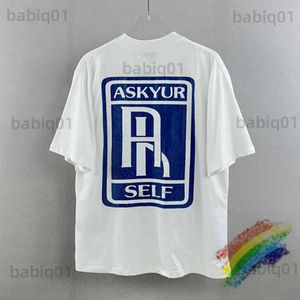 T-shirts voor heren Askyurself T-shirt Men Women Top Versie Dubbele grafische Graphic Drukte Askyurself T-shirt Oversize Tops Short Sleeve T230321