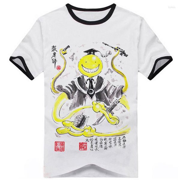 T-shirts pour hommes Assassination Classroom Shirt Manches courtes Anime T-shirts Cartoon Korosensei Tshirt