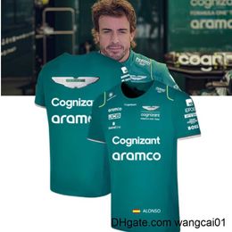 T-shirts pour hommes Aston Martin F1 maillot matin Formule Un costume de course Jimmy F1 uniforme chemise bicyc motorcyc costume fan T-shirt 2023 4113