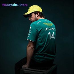 Wangcai01 T-shirts pour homme Aston Martin Jersey T-shirt AMF1 2023 T-shirt officiel Fernando Alonso pour homme Formula 1 Racing Suit F1 Shirt MOTO Motorcyc Tees Plus Size 6XL