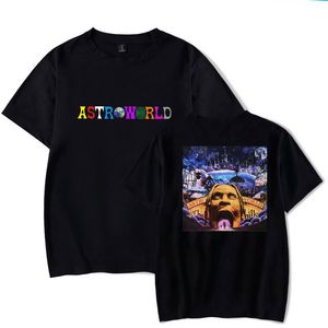 T-shirts pour hommes Astroworld T-shirt T-shirt Tee-shirt à manches courtes Hip Hop Noir Taille S-3XL