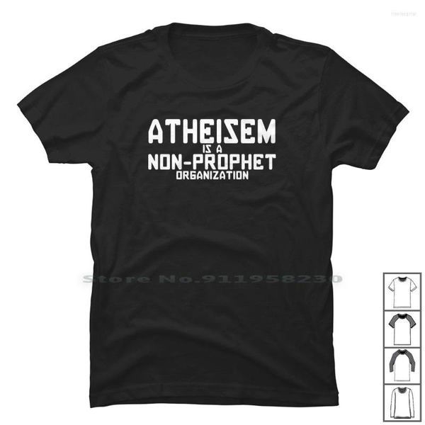 T-shirts pour hommes l'athéisme est une organisation non prophète chemise coton symbole Sport organe Tage accessoire Port alimentaire Logo Pro
