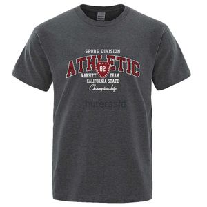 T-shirts voor heren Athletic 82 Varsity Team California State Mens T-shirt Summer Streetwear Casual merk T-shirt T-shirt Katoen Ademvolle tops 2445