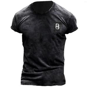 T-shirts pour hommes Athletic Juniors Summer 3D Impression numérique Rétro Casual Chemise moyenne Grand et grand graphique pour hommes