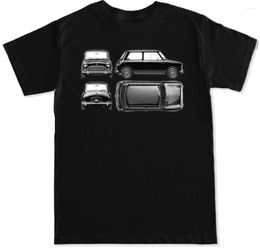 Heren t shirts austin mini vtec cooper klassieker morris 2023 zomer mode grappig printen casual katoenen herenhemd