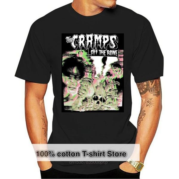 T-shirts pour hommes Authentic THE CRAMPS Off Bone T-shirt ajusté 3D avec lunettes S-3XL Imprimé Chemise ronde pour hommes Prix Top Tee