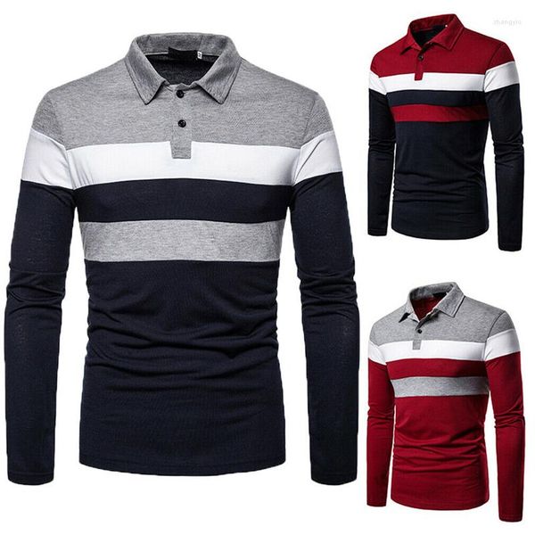 Camisetas para hombre, camiseta de manga larga ajustada de otoño, camiseta de gimnasio informal de negocios para hacer ejercicio, ropa de punto para hombre, camisetas básicas