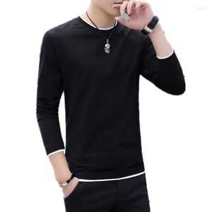 T-shirts pour hommes Automne/Hiver 2022 T-shirt à manches longues pour hommes T-303 Collants tendance Jeunes Beau Lâche