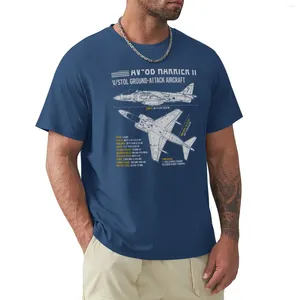 T-shirts pour hommes Av-8B Harrier II US Aircraft Plan USAF Plan d'avion T-shirt Vêtements esthétiques drôles pour hommes