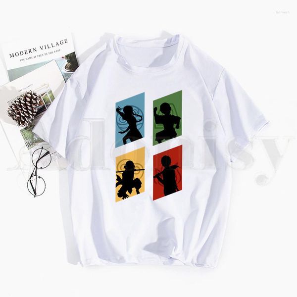 T-shirts pour hommes Avatar le dernier maître de l'air Aang et Appa Anime printemps hauts t-shirts hommes femmes à manches courtes chemise décontractée Streetwear drôle