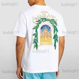 Camisetas para hombres AVENIDA Casablanca Greenery Star Castle Imprimir camiseta Hombres Mujeres Alta calidad Streetwear Club de tenis Camisetas de manga corta Top T230321