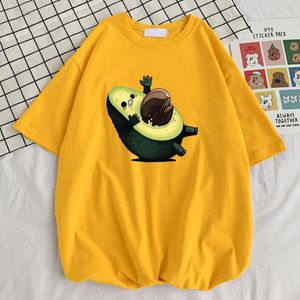 T-shirts T-shirts Avocado Cartoons Print Mens T-shirts Stijl Big Size T-shirt Retro Crew Hals T-shirt Simplicity Design Man Tees Shirt