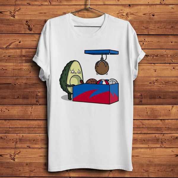 Camisetas para hombre, camiseta divertida de aguacate UFO Catcher Bone Machine, camiseta de manga corta para hombre, ropa informal transpirable Unisex