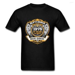 Heren t shirts geweldige september shirt heren heide op maat 1978 cadeau 39 jaar zijn voor mannen kleding zomer katoen ronde nek