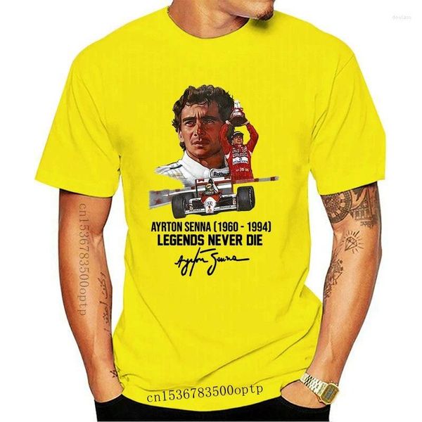 T-shirts pour hommes Ayrton Senna 1960-1994 Legends Never Die T-shirt