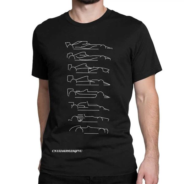 T-shirts masculins Ayrton Senna Racing Car T-SUVERSIMET T-SURM