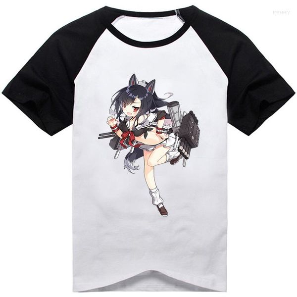 T-shirts pour hommes Azur Lane Anime Tshirt Sakura Empire IJN Ayanami Takao Akashi Yukikaze Unisex Casual Short Sleeve Cute Print Tee