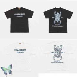 T-shirts voor heren terug Polar Bear Tiger Print Men Women Original Wash Tag Human Madea T-Shirt T220909