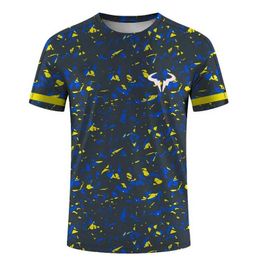 Camisetas para hombres Bádminton y la serie de tenis de tenis 3D Mens estampada y mujer Extreme Sports Short Slved Round Camiseta Fashion Tops T240505