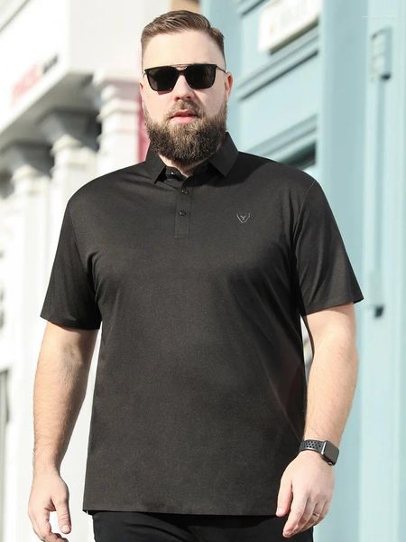 T-shirts pour hommes Baisheng Business d'âge moyen Polo Polo Fat Guy Gard