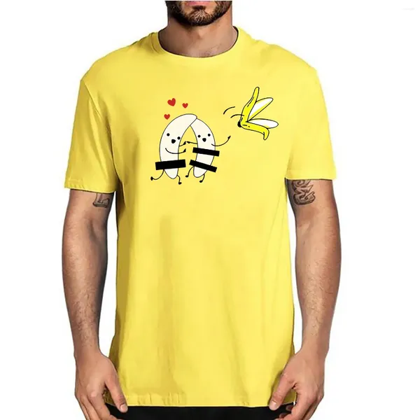 Camisetas para hombre, abrigo con bata de plátano, Camiseta estampada divertida, ropa informal de algodón Hipster de broma de Humor de verano, ropa de calle