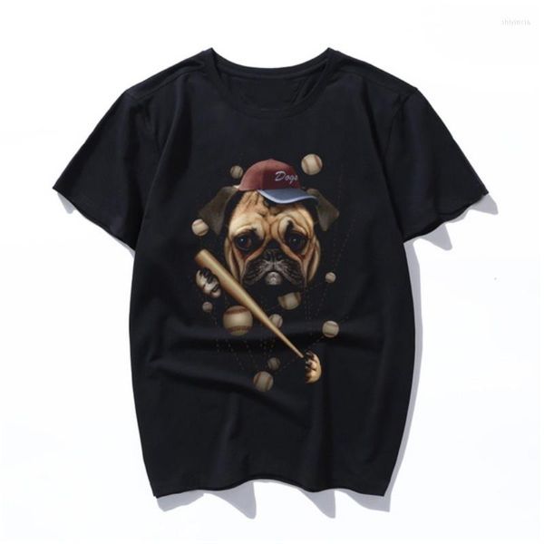 Camisetas para hombre, ropa de béisbol para perros, Camiseta estampada de manga corta, camiseta Harajuku, ropa de algodón para hombres y mujeres