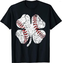 T-shirts pour hommes Baseball St Patricks Day Garçons Hommes Catcher Pitcher Shamrock T-Shirt