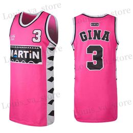 T-shirts masculins Basketball Jerseys Martin 3 Gina Jersey Couture broderie pas cher de haute qualité Sports extérieurs Hip Hop Black 2023 Nouveau été T240408