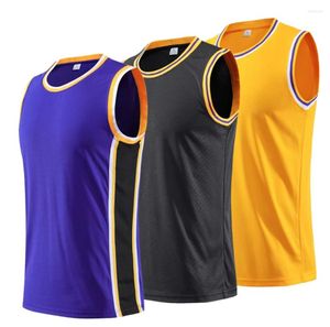 Camisetas masculinas Baloncesto de baloncesto Uniformes en blanco Trail Trazo de entrenamiento Chaleco deportivo Atletismo con nombre y número