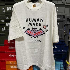 Heren t-shirts Bat Human Made T-shirt Men 1 1 Top Kwaliteit Human Made Streetwear Tee Slogan Grafische vrouwen Tops Oversize T-shirt G230301