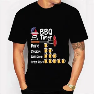 T-shirts pour hommes T-shirt T-shirt BBQ T-shirt Imprime à manches courtes Sweatshirt Summer Tops T-T-Souffant Tees surdimension