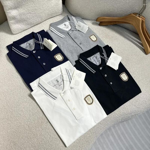 T-shirts pour hommes BC Classic High End Business Polo à manches longues 2024 Été Mince Confort Old Money Respirabilité Coton Mercerisé