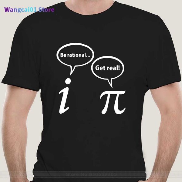 Camisetas de hombre Be Rational Get Real Imaginary Math Pi T shirt algebra irrational pie mathatics geek calculus teacher 3 14 ingenioso número 0301H23