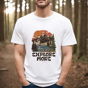 T-shirts voor heren Strandreizen Casual T-shirt Bedrukte kleding Mode Cartoon Camping Zomerpatroon Katoenen top.