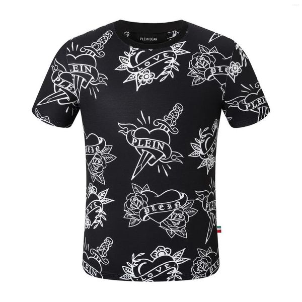 T-shirts pour hommes BEAR T-SHIRT JERSEY pour hommes ICONIQUE Classique avec crâne de cristal T-shirts en coton Hauts pour hommes T-shirts confortables 1113