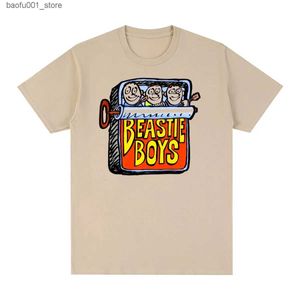 T-shirts Hommes Beastie Boys Hip Hop Musique Vintage T-shirt Coton Hommes T-shirt Nouveau T-shirt Femmes Tops Q240220